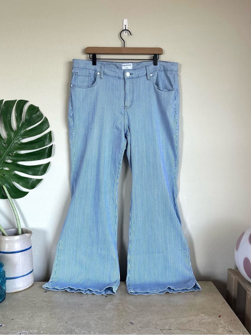Lane Bryant Signature Fit Flare Jean in Railroad Stripe